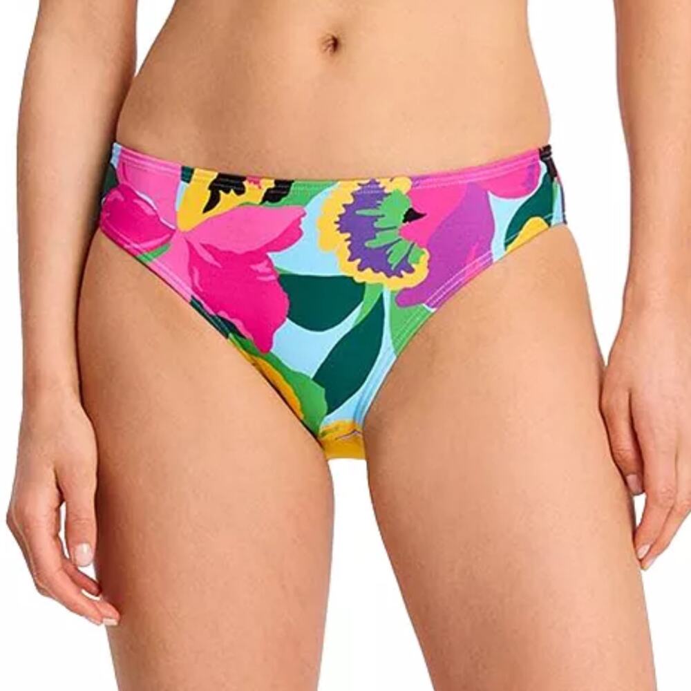 Kate Spade NWOT Floral Printed High Cut Hipster Bikini Bottom Size M Tropical